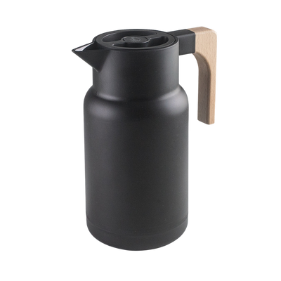 Cruche/ Thermos NOIR Manche Bois 1L