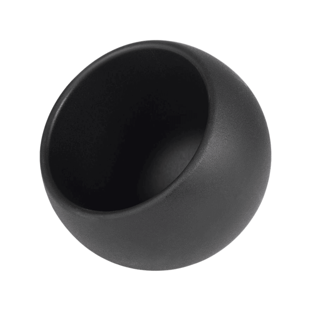 Set de 3 bols en mélamine + 3 cuillères en bois MOON Noir (Ø8cm)