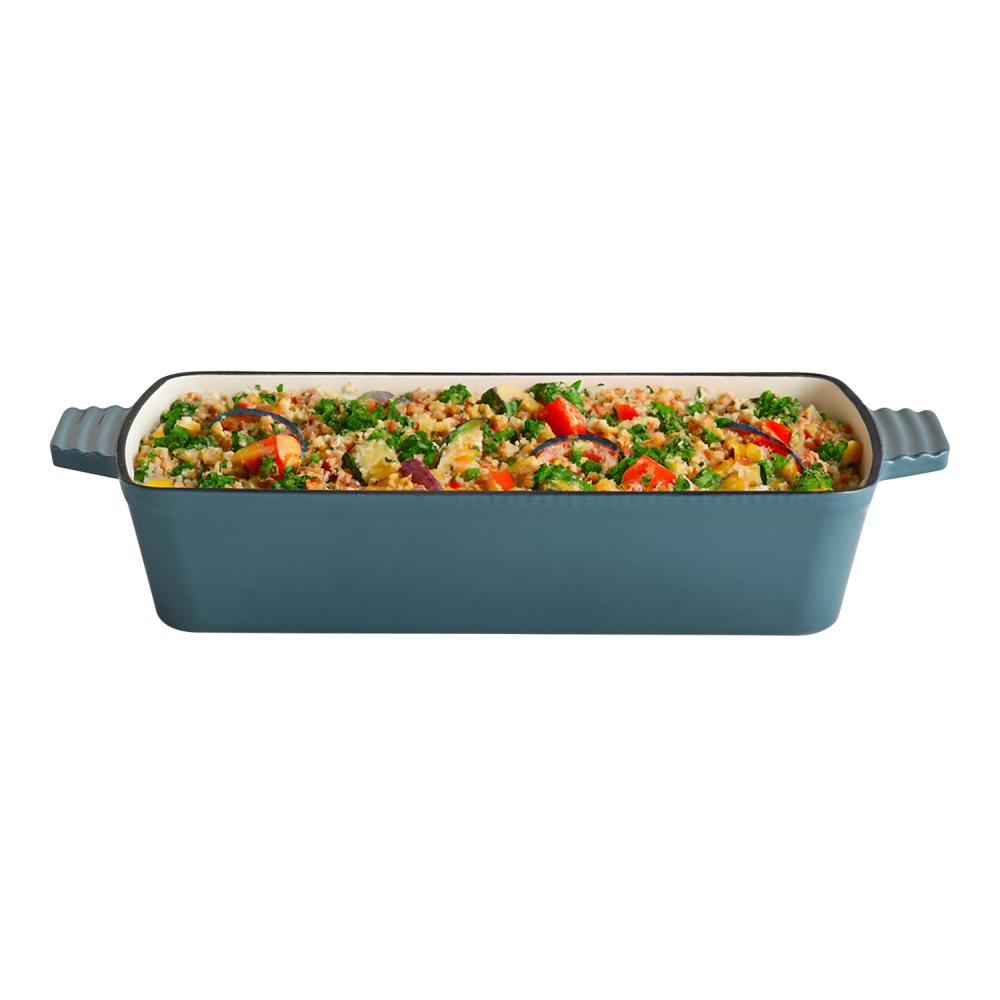APS Plat à Four/ Gratin, Rectangulaire. En fonte BLEU (33x24)