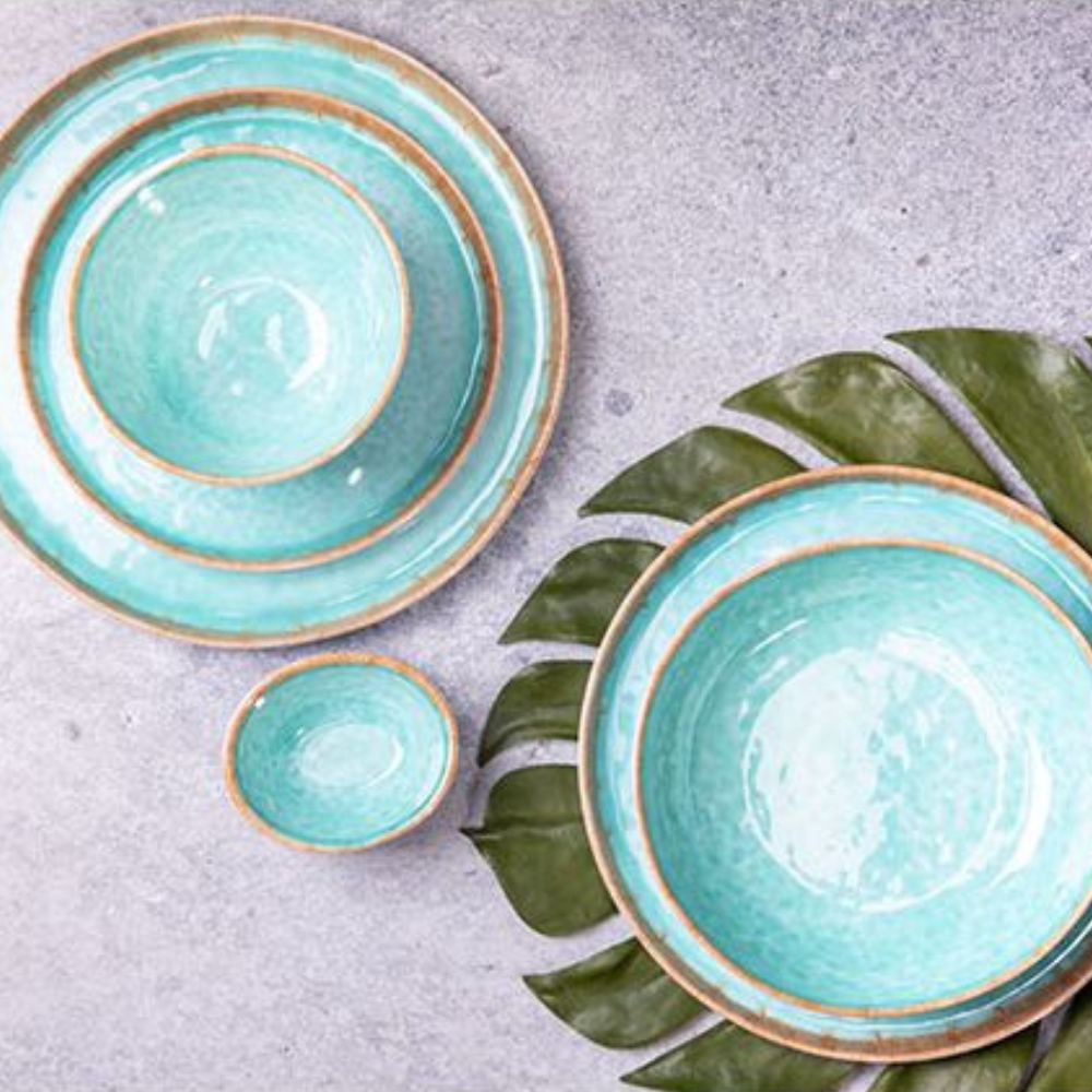 COSY Assiette plate MELAMINE 26cm LAGUNA AZZURRO (INCASSABLE)