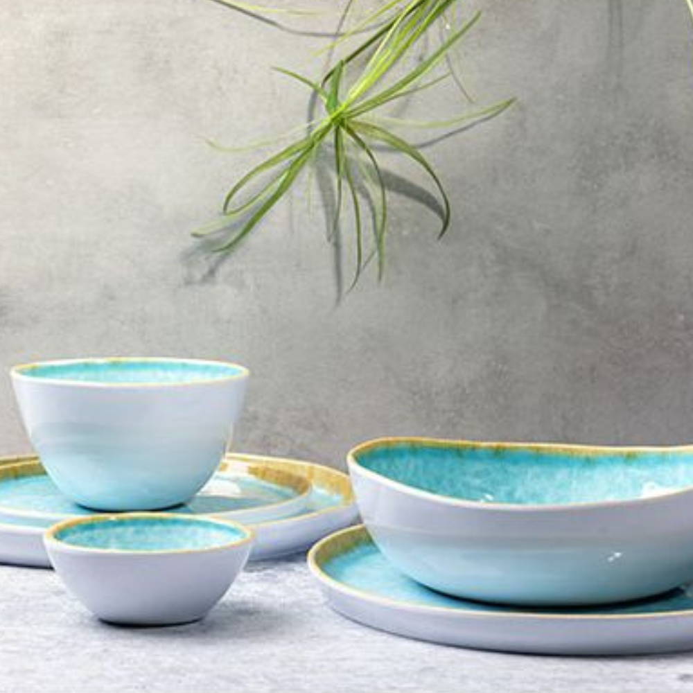 COSY Assiette plate MELAMINE 26cm LAGUNA AZZURRO (INCASSABLE)