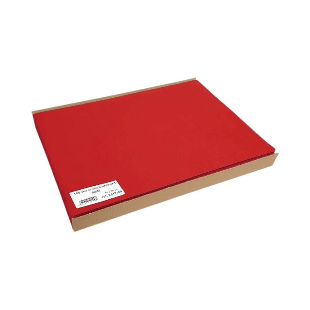 Lot de 100 Sets de table ROUGE (jetable) 30x40cm