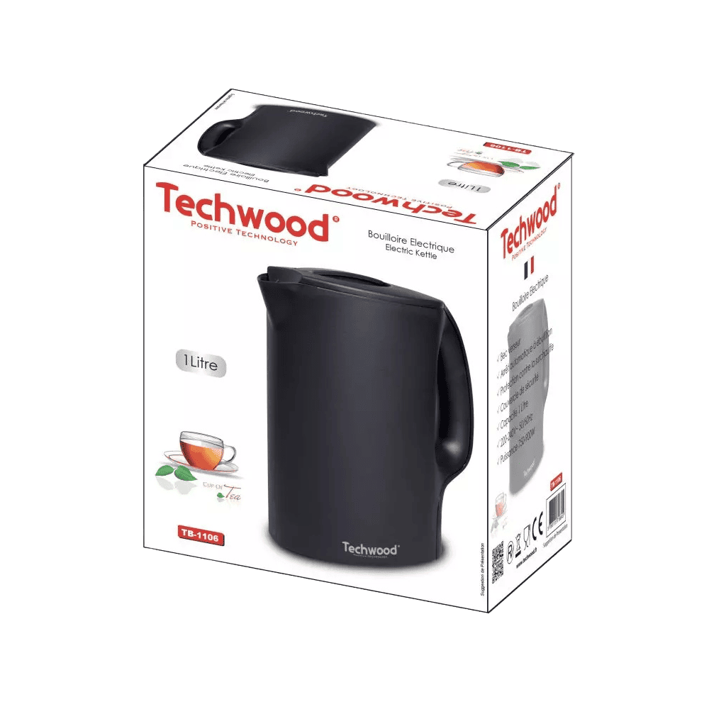 Bouilloire Noire 1L TECHWOOD